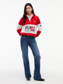 Logo Terry Quarter-Zip Sweatshirt — Red 2