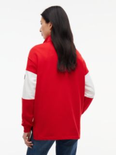 Logo Terry Quarter-Zip Sweatshirt — Red 4