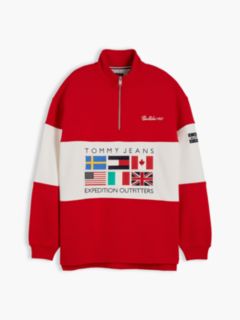 Logo Terry Quarter-Zip Sweatshirt — Red 5