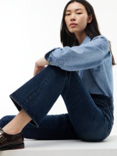 Sylvia High Rise Bootcut Faded Jeans — Denim 4