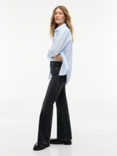 Sylvia High Rise Bootcut Black Jeans — Denim 3