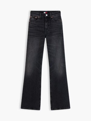 denim sylvia high rise bootcut black jeans for women tommy jeans