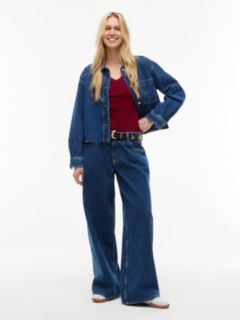 Daisy Low Rise Loose Pinstripe Jeans — Denim 2