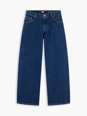 denim daisy low rise loose pinstripe jeans for women tommy jeans
