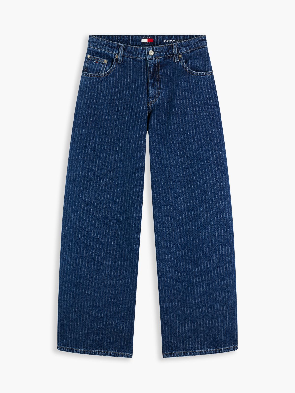 Daisy Low Rise Loose Pinstripe Jeans — Denim