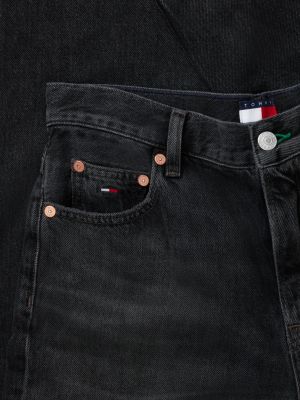 denim layla high rise straight black jeans for women tommy jeans