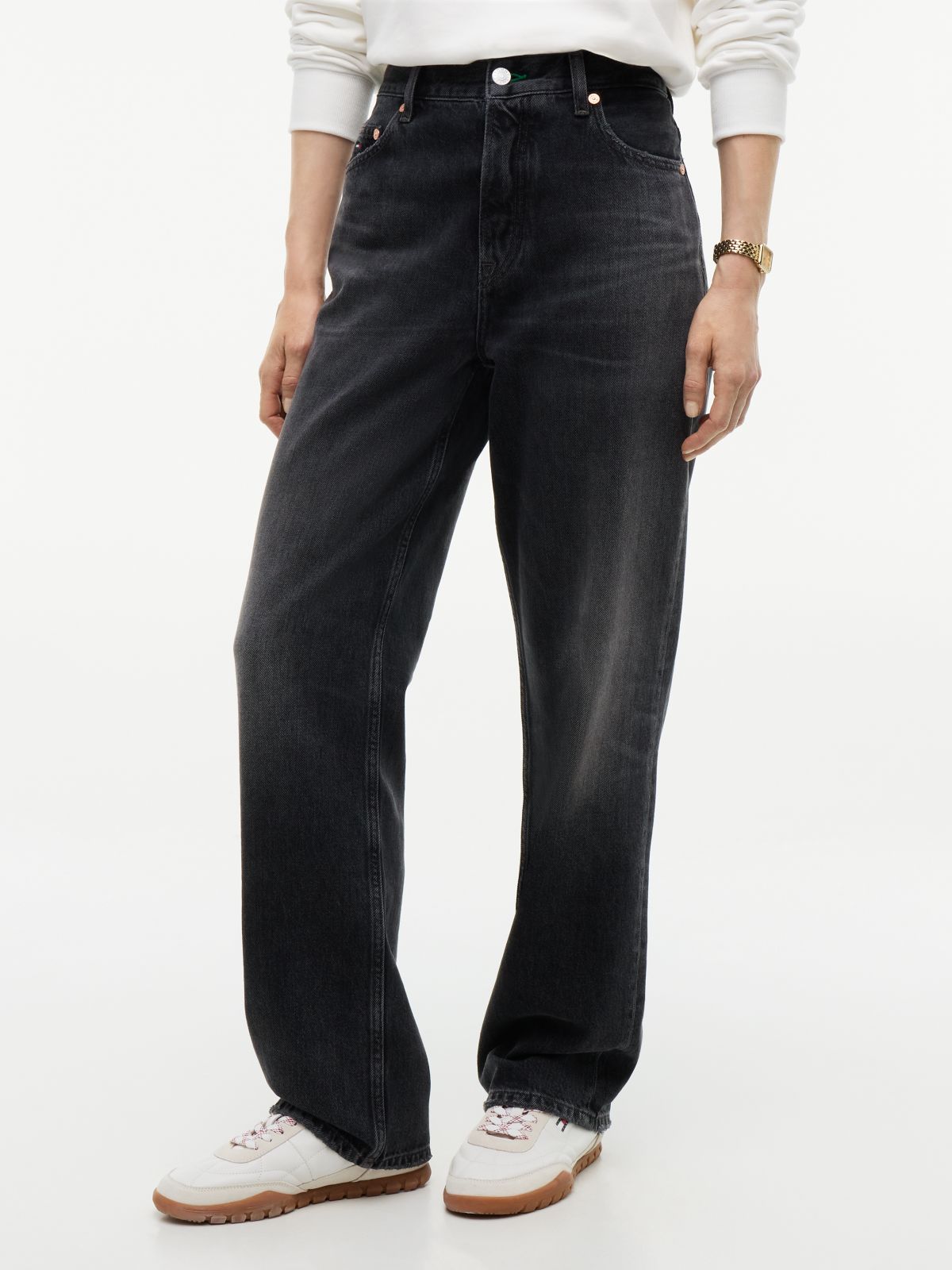 Layla High Rise Straight Black Jeans — Denim
