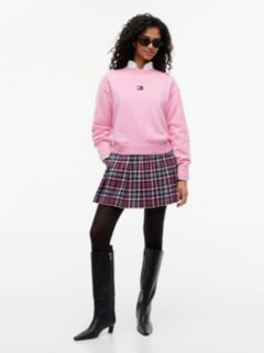 Tommy Badge Fluffy Jumper With Alpaca — Pink 2