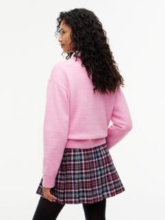 Tommy Badge Fluffy Jumper With Alpaca — Pink 4