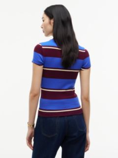 Logo Ribbed Slim T-Shirt — Blue 4
