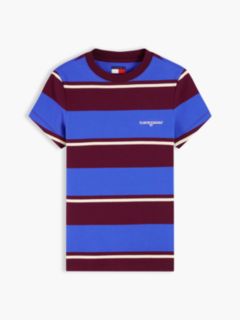 Logo Ribbed Slim T-Shirt — Blue 5