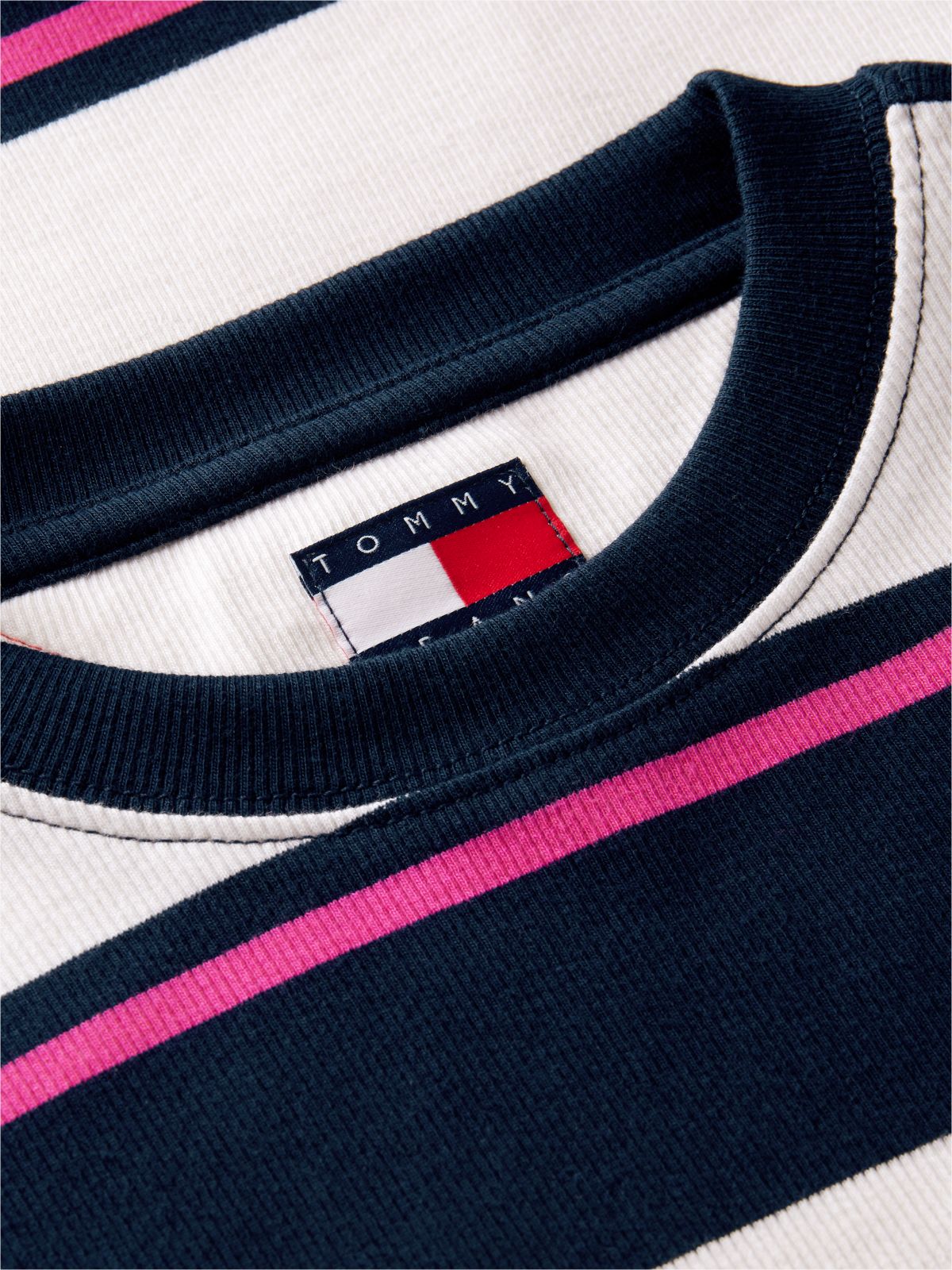 Logo Ribbed Slim T-Shirt — White