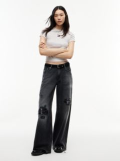 Daisy Distressed Low Rise Loose Jeans — Denim 2