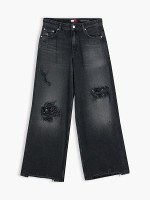 denim daisy distressed low rise loose jeans for women tommy jeans