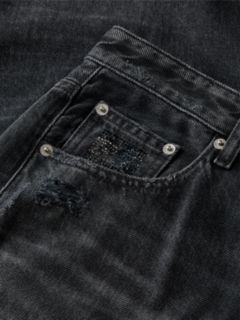 Daisy Distressed Low Rise Loose Jeans — Denim 9