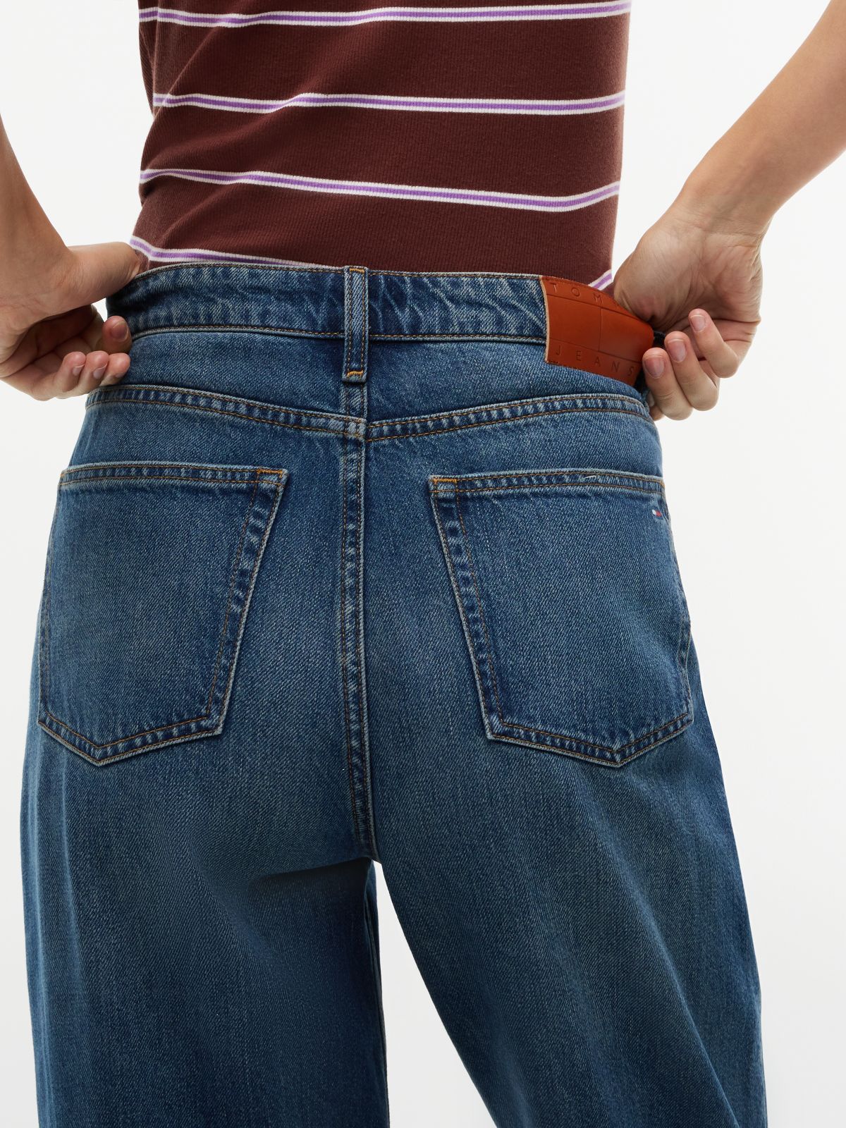 Mom High Rise Tapered Leg Jeans — Denim
