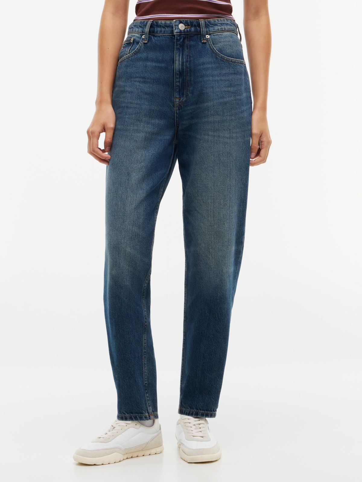 Mom High Rise Tapered Leg Jeans — Denim