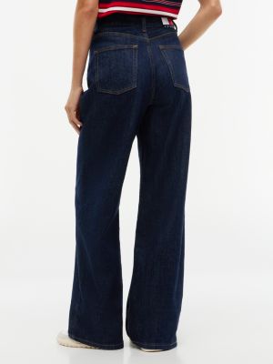 jeans claire wide fit a vita alta denim da donne tommy jeans