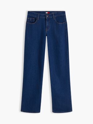 jeans sophie straight fit a vita bassa denim da donne tommy jeans