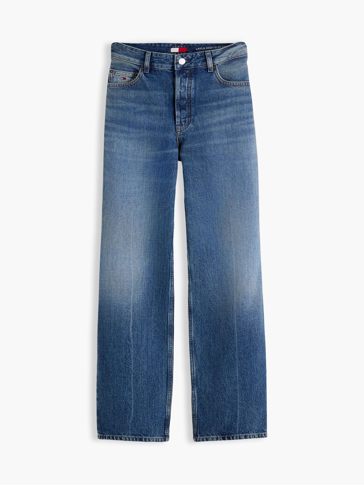 Layla High Rise Straight Faded Jeans — Denim