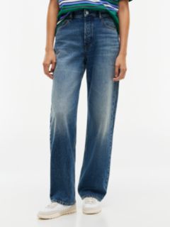 Layla High Rise Straight Faded Jeans — Denim 1