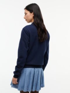 Tommy Flag Badge Crew Neck Sweatshirt — Blue 4