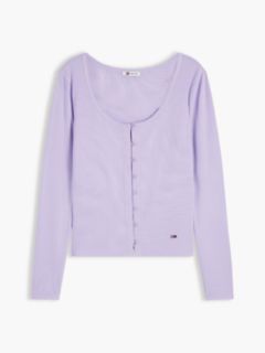 Slim Ribbed Long Sleeve Top — Purple 5