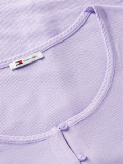 Slim Ribbed Long Sleeve Top — Purple 6