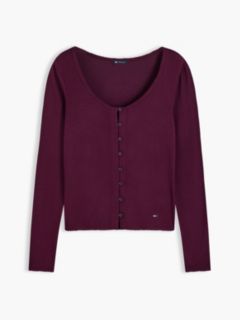 Slim Ribbed Long Sleeve Top — Purple 5