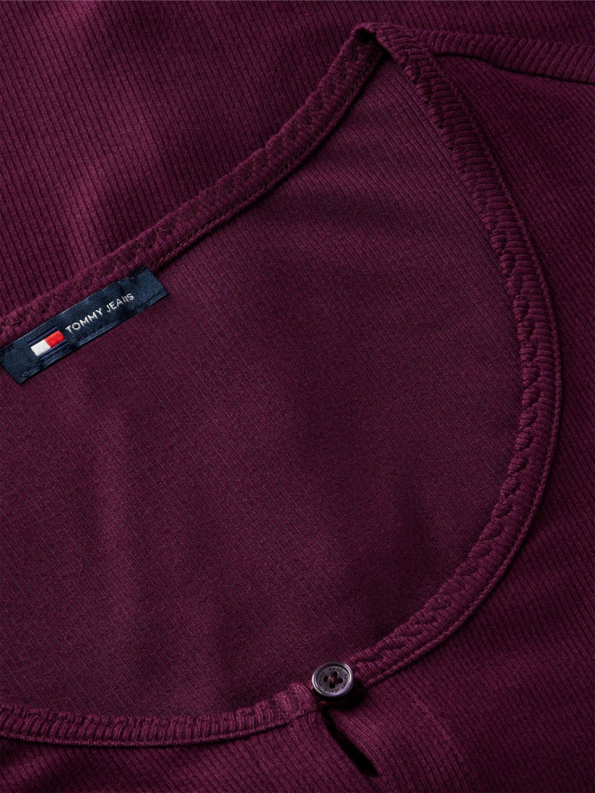Slim Ribbed Long Sleeve Top — Purple