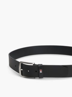 Denton Flag Logo Leather Belt — Black 3