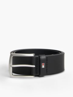 Denton Flag Logo Leather Belt — Black 4