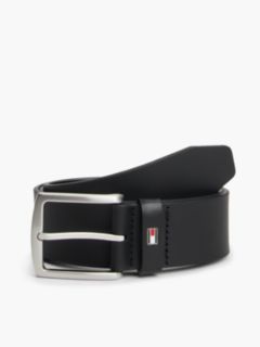 Denton Flag Logo Leather Belt — Black 1