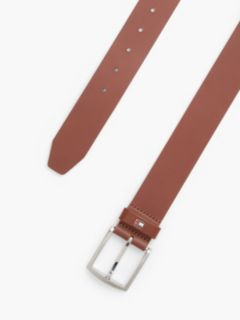 Denton Flag Logo Leather Belt — Brown 2