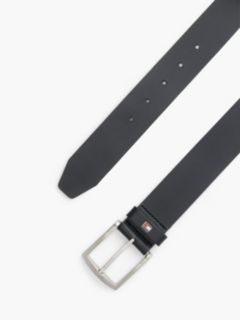 Denton Flag Logo Leather Belt — Blue 2