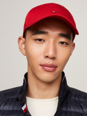 casquette de baseball classique rouge pour hommes tommy hilfiger