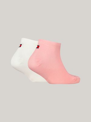 pack de 2 pares de calcetines tobilleros rosa de unisex infantil tommy hilfiger