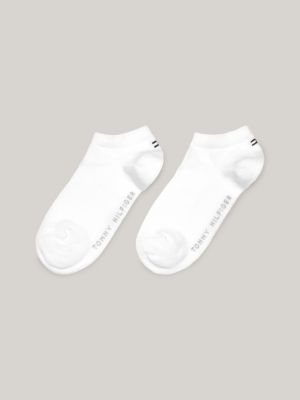 2 pack calzini cortissimi con bordo a contrasto white da unisex bambino tommy hilfiger