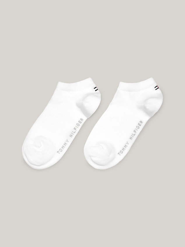 white zestaw 2 par skarpetek sportowych dla unisex - tommy hilfiger