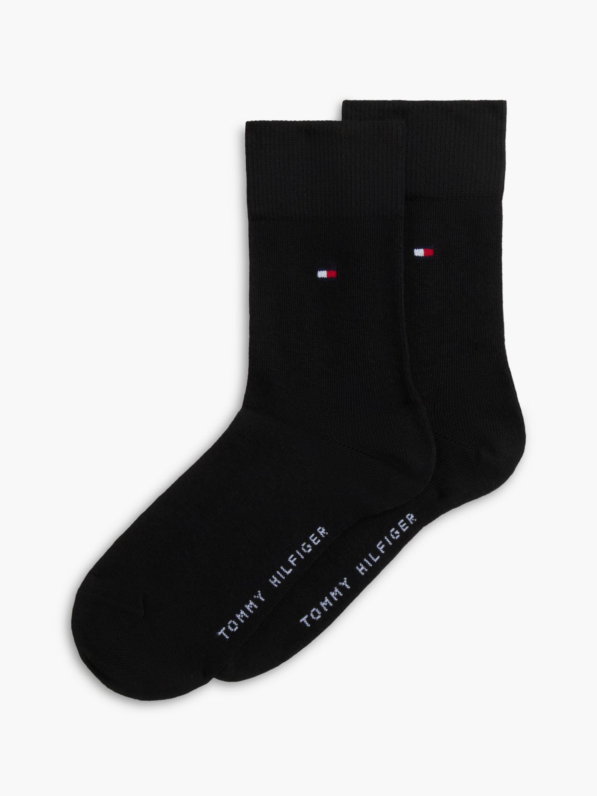 2-Pack Flag Embroidery Ankle Socks — Black