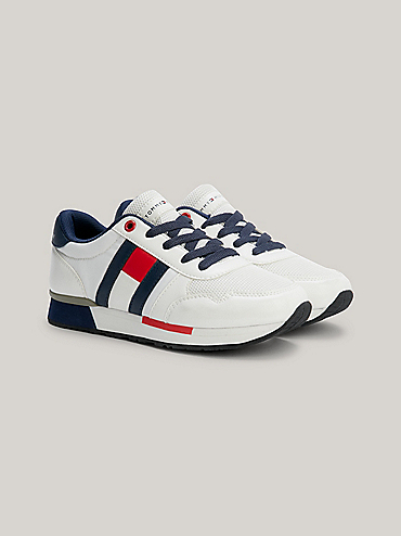 Flag Low-Top Lace-Up Trainers | Green | Tommy Hilfiger