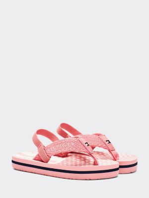 tommy hilfiger pink flip flops