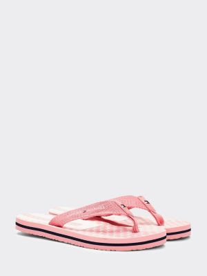 tommy hilfiger pink flip flops