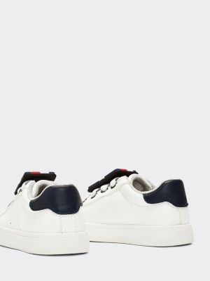 tommy hilfiger signature tape leather trainers