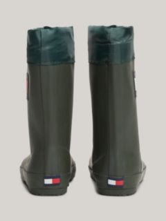 Toggle Drawstring Rain Boots — Green 4