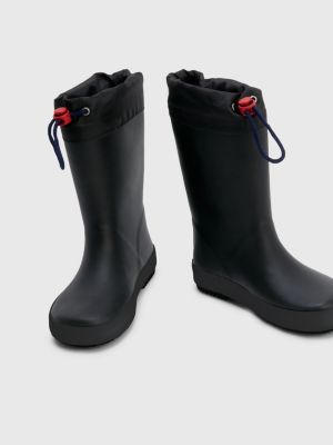 Tommy hilfiger store black rain boots