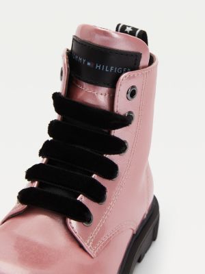 pink tommy hilfiger boots