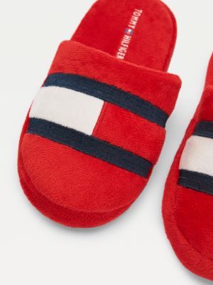 fluffy tommy hilfiger sliders