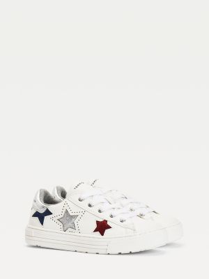 white trainers with sparkle