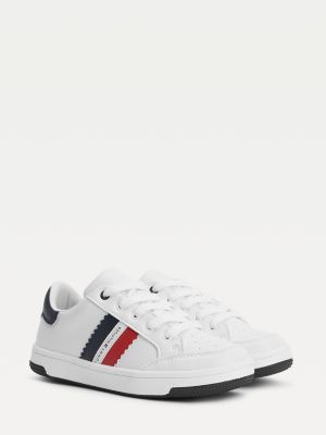 Low-Top Lace-Up Trainers | WHITE 